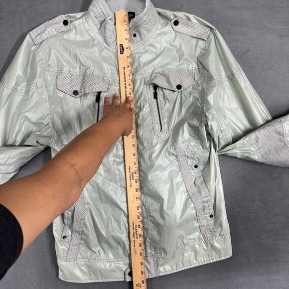 Kanji Jacket Mens Gray Full Zip Waxed Coated Japanese Utility Field 2X-Large XXL - Picture 11 of 11